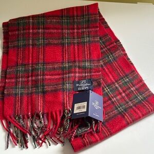 Ballantrae Edinbugh Red Stewart Royal Tartan Plaid 100% Lambswool Scarf 60”x 10”